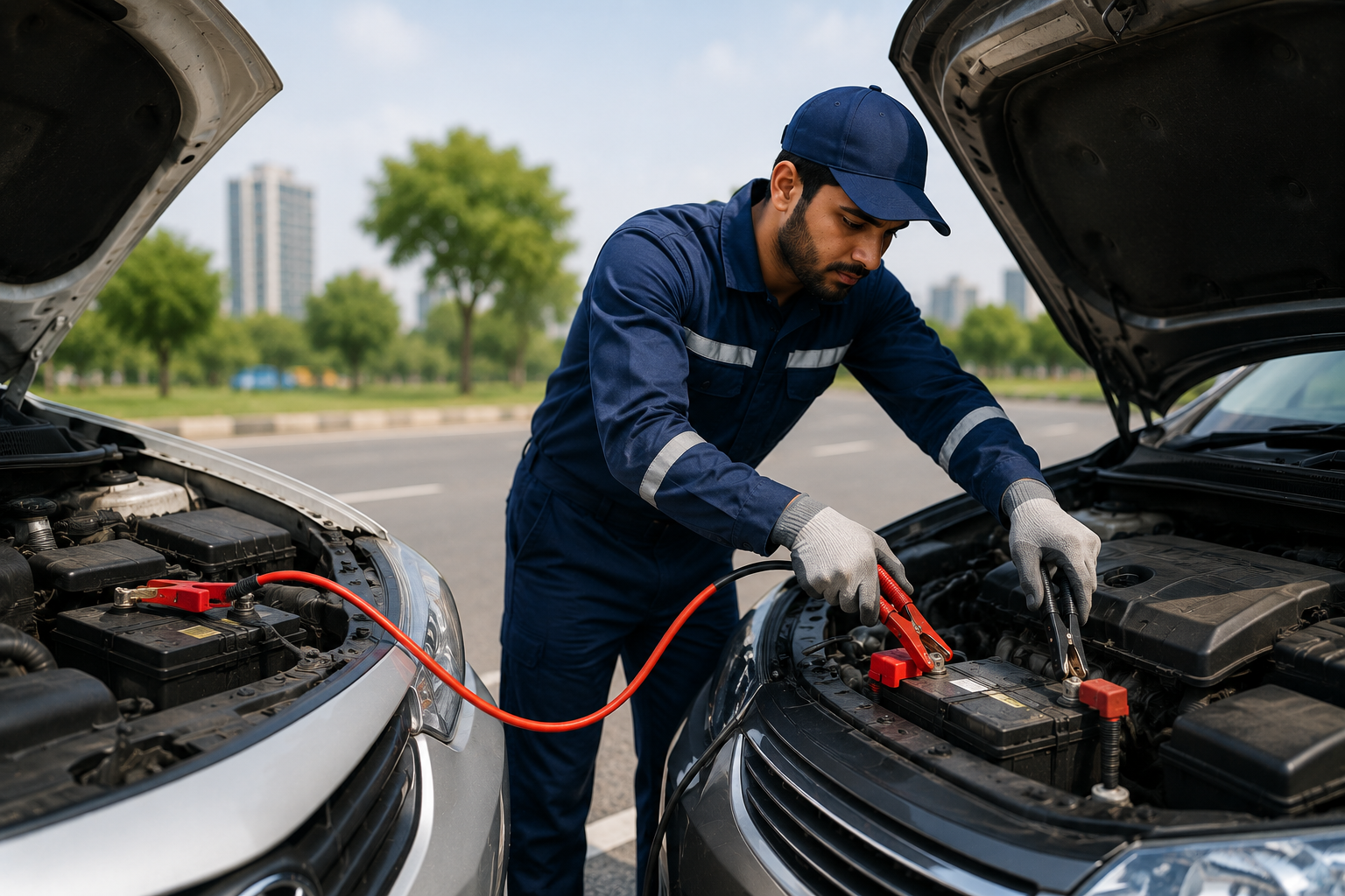 Battery jump start service in Gurgaon