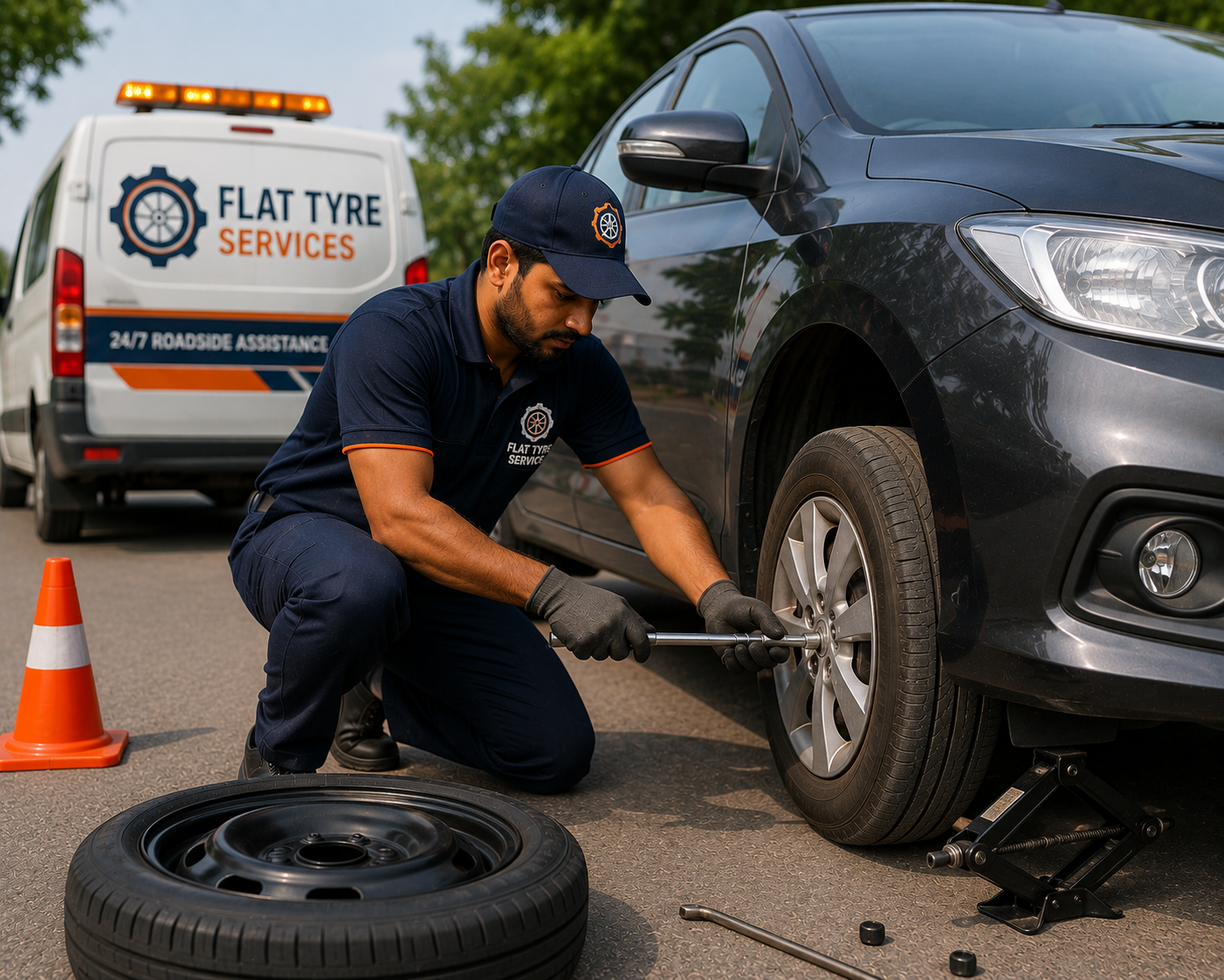 Flat Tyre Services in Gurgaon